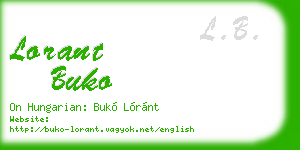 lorant buko business card