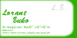 lorant buko business card